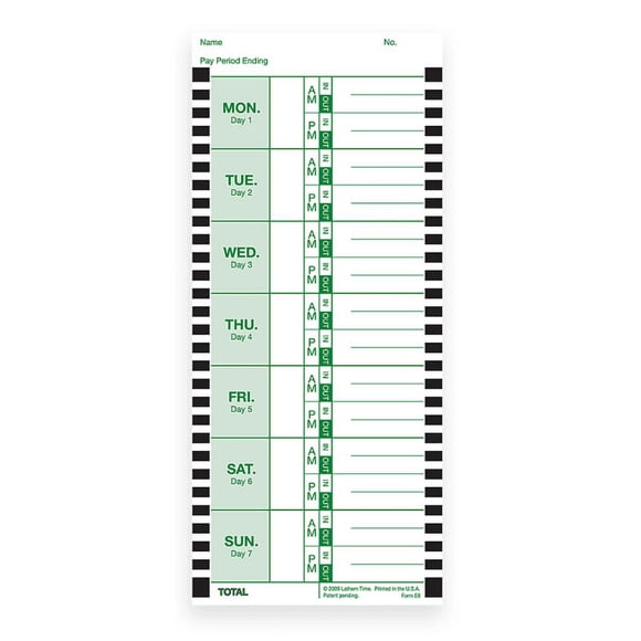 LATHEM TIMECARDS;THERMAL;100PK LATHEM E8100LATHEM