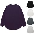 thumbnail image 3 of Fanxing 2025 Fall Savings Crewneck Sweatshirt Men Sports Solid Color Pullover Long Sleeve Loose Fit Workout Shirts 2025 Fall Basic Tops Clothes, 3 of 4