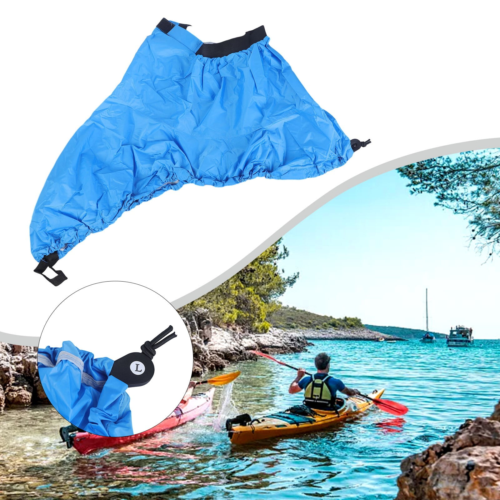 Beisidaer Premium Waterproof Kayak Canoe Boat Spraydeck Spray Deck Skirt Cockpit Cover