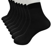QXUTPO Socks for Men 8 Pairs Breathable Solid Color Soft Ankle Socks