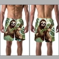 thumbnail image 3 of luoweisi Men's Beach Shorts Quick Dry Swim Trunks with Mesh Lining Sloth XL, 3 of 5