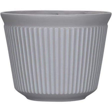 L&G 7036464 9.33 x 12 x 12 in. Polyresin Finola Planter, Cement