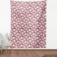 thumbnail image 4 of Ambesonne Pink Floral Fabric by the Yard Upholstery, Wild Spring Peonies, 1 Yard, Pale Pink Olive Green, 4 of 5