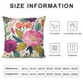 thumbnail image 6 of HENGT Vibrant Watercolor Peony Pillow Covers Set of 2  Girly Floral Design Hot Pink with Green Leaves Decorative Cushion Covers for Home Garden Outdoor Bed Deco, 6 of 6