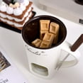 thumbnail image 4 of Chocolate Melting Cup Chocolate Fondue Mug Heating Food Ceramic Mug Daily Kitchen Supplies (White), 4 of 10
