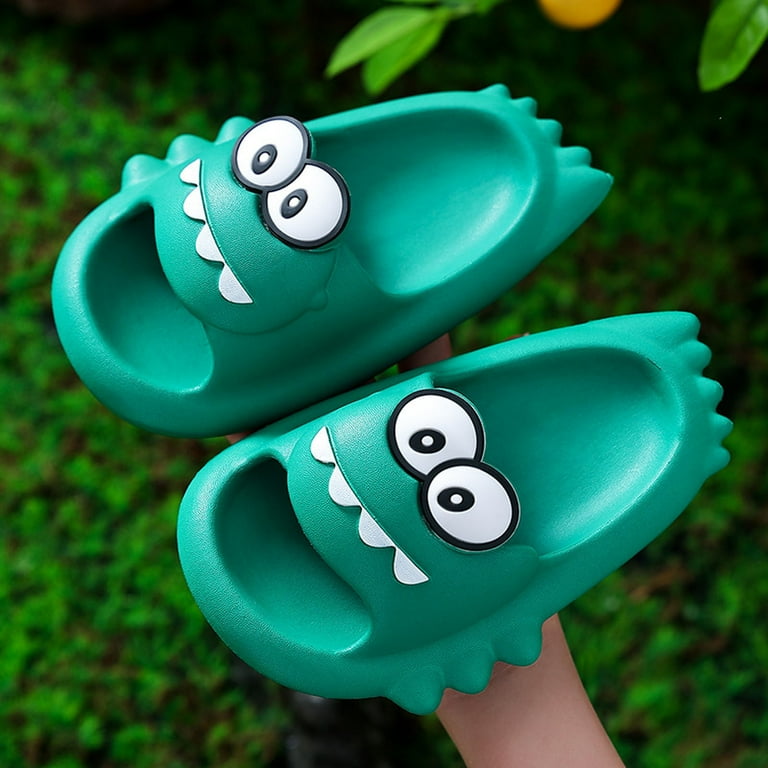 EQWLJWE Children Summer Cartoon Dinosaur Slippers Baby Bathing