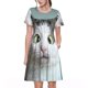 thumbnail image 1 of Disketp Funny Cat para Vestido de Manga Corta para Mujeres, Vestidos de Verano para Mujeres, Casual y Holgado para la Playa, 1 of 6