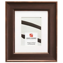 Craig Frames Resilience, 20x26 inch Distressed Bronze Picture Frame Matted for a 16x22 Photo