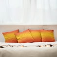 thumbnail image 3 of Ambesonne Ombre Throw Pillow Cover 4 Pack, Tropical Summer Themed, 24", Orange Yellow, 3 of 6