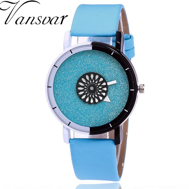 Sfonq Summer Clearance Womens Watches Women's Casual Quartz Leather Band Newv Strap Watch Analog Wrist Watch Mothers Day Gift for Grilfriend,Blue Buy 2 Save 10%