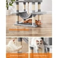 thumbnail image 2 of 66.1"H Cat Tree Cat Tower for Indoor Cats, Plush Multi-Level Cat Condo with Scratching Posts, Perches, Caves, Hammock, Light Gray, 2 of 9