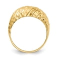 thumbnail image 2 of 14K Yellow Gold Ring Band Fashion Diamond-cut Domed, Size 5, 2 of 5
