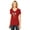 Red, variant on Tstars Turkey Face Shirt Funny Thanksgiving Women's Fitted V Neck TShirt Large Black