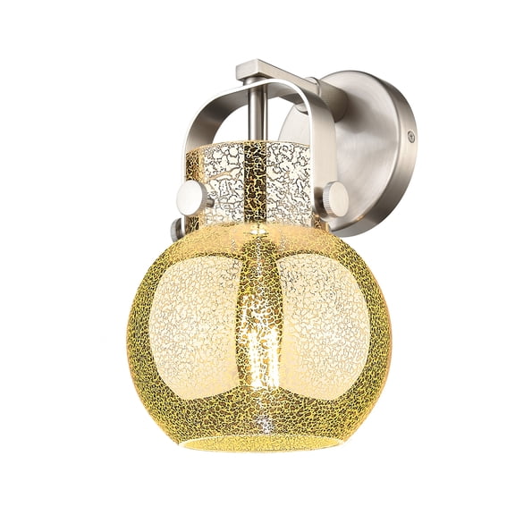 Innovations Lighting 423-1W-SN-G410-6ME Pilaster Ii Sphere 11" Tall Wall Sconce - Nickel