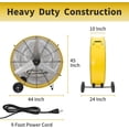thumbnail image 7 of 42 in. 2-Speeds 26800 CFM Industrial Drum Fan in Yellow with Powerful 4/5 HP Motor, 7 of 7
