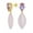 Rose-Quartz, variant on Bling Jewelry Womens  Dangle Chandelier Earrings in Gold Plated with CZ & Gemstones