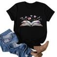 thumbnail image 2 of PVCS Womens Tops Clearance Under $5 Women's Fashion Crewneck Printed Short Sleeve Tshirt Casual Loose Shirt Tops, 2 of 3