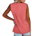 thumbnail image 4 of Ydkzymd Tank Tops for Women Clearance Pink Sleeveless Cozy Solid Color Blouses Henley Casual Button Up Tunics Plus Size Flowy Funny T Shirts Pink S, 4 of 7