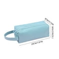 thumbnail image 3 of AuroraX Large Capacity Pencil Pouch with Handle,Blue Pencil Case,Fabric Pen Bag, 3 of 5