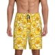 thumbnail image 1 of Balery Cool Duck With Yellow Strip Pantalones cortos de pijama de punto de algodón para hombre con cinturilla y bolsillos-XX-Large, 1 of 6