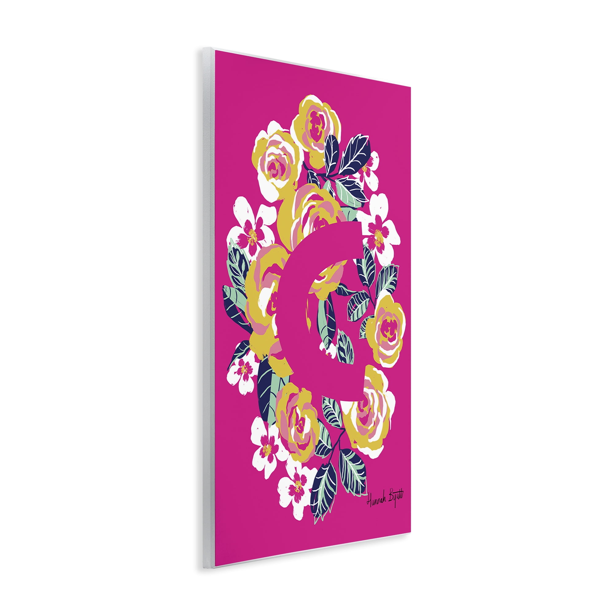 Stupell Industries Floral Bloom Letter C Botanical & Floral Painting Unframed Art Print Wall Art, 10 x 15