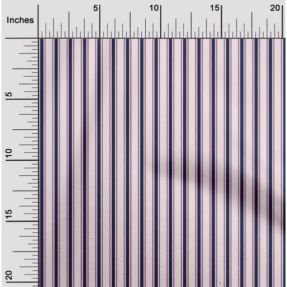 oneOone Cotton Cambric Fabric Awning Stripe Printed Craft Fabric BTY 56 Inch Wide