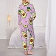 thumbnail image 5 of Bingfone Womens Pajama Sets Different Avocados Print,Long Sleeve Loungewear Pajamas Set-Large, 5 of 9
