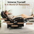 thumbnail image 4 of Korser Power Swivel Rocker Recliner Chair with USB Ports Chenille for Living Room,Black, 4 of 7