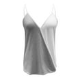 thumbnail image 3 of Playeras,Blusas y Tops,Ropa para Mujer Cropped Tank Top Mujeres Verano Cuello en V Boho Estampado floral Camisetas sin mangas Casual Camisas sin mangas Camis (Grey, L), 3 of 6