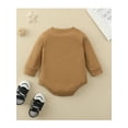 thumbnail image 3 of Newborn Baby Boy Girl Long Sleeve Romper Letter Oversized Sweatshirts Cute Bodysuits Unisex Fall Winter Clothes, 3 of 8