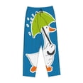 thumbnail image 4 of Xecao Goose Holding an Umbrella Women's Straight Lounge Pajama Pants: The Epitome of Relaxed Sleepwear, 4 of 9