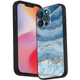 thumbnail image 1 of Compatible with iPhone 14 Pro Max Phone Case, Blue Marble 42 Case Men Women, Flexible Silicone Shockproof Case for iPhone 14 Pro Max, 1 of 1