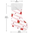 thumbnail image 2 of Coolnut Strawberry Christmas Stocking Personalized Large Candy Stocking, Xmas Stockings Decoration Hanging Gift for Family Holiday Party Ornaments Decor Fireplace, 2 of 7