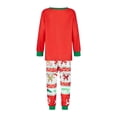 thumbnail image 5 of Votuleazi Family Matching Christmas Pajamas, Letter  Candy Cane Print Long-Sleeved Round Neck Tops + Trousers Sleepwear Outfits, 5 of 10