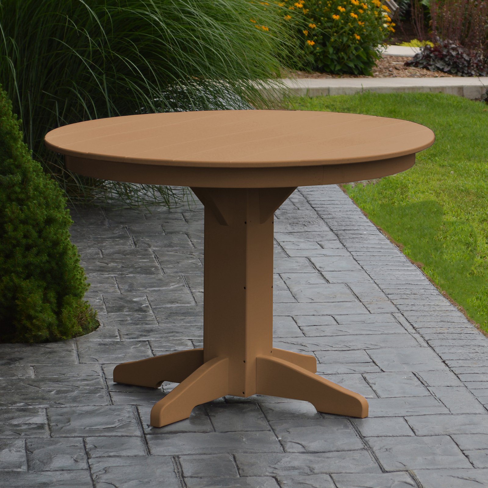 A &amp; L Furniture Poly 44 in. Round Outdoor Dining Table - image 2 of 2