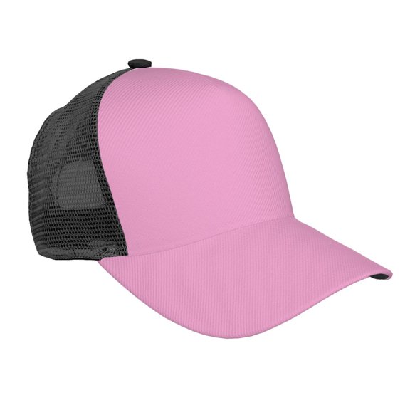 Lsque Pink Printed Trucker Hat - Baseball Cap for Men Women - Breathable Mesh Side, Adjustable Fit - for Casual Wear