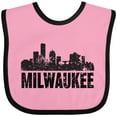 thumbnail image 3 of Inktastic Milwaukee Skyline Grunge Boys or Girls Baby Bib, 3 of 4