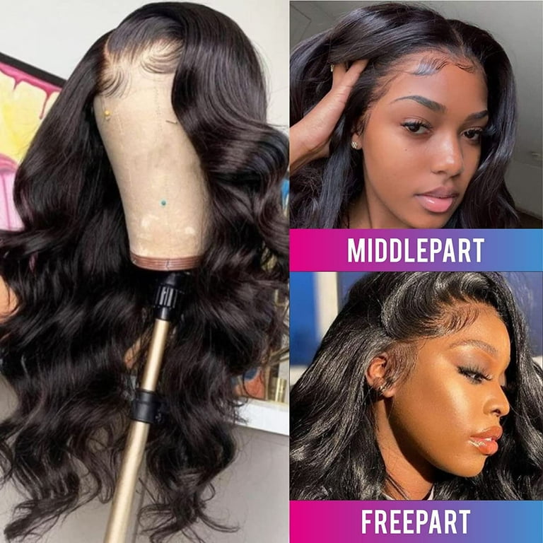 5x5 Lace Closure Wigs Human Hair Body Wave 5x5 HD Transparent Lace