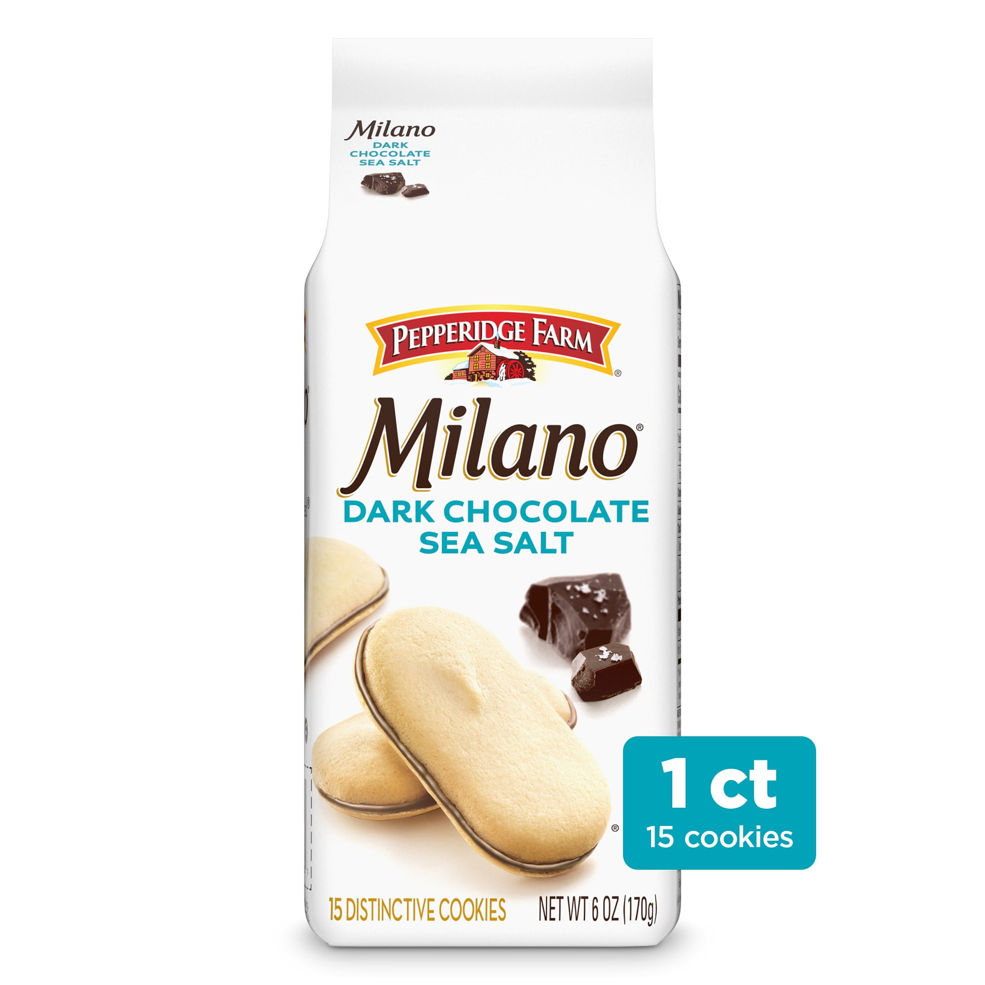 Pepperidge Farm Milano Cookies, Dark Chocolate Sea Salt, 6 Oz Bag