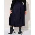 thumbnail image 6 of Women's Plus Size Pleated Skirt Casual Chiffon Elastic Waist Boho Skirts Plus Size Midi Skirts, 6 of 7