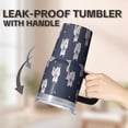 thumbnail image 5 of 20OZ Insulated Dog Daily Use Tumbler with Handle Straw and Lid Paw Print Coffee Cup for Women Friends Great Holiday Birthday Presents Fits Most Car Cup Holders, 5 of 6