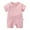 ZA-Light Pink, variant on Zanarzt Baby Girl Bodysuit Newborn Baby Girls Boys Shorts Sleeves Stripe Ribbed Romper Bodysuit Jumpsuit Suit White,0-3 Months