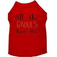 thumbnail image 1 of All The Ghouls Screen Print Dog Shirt Red Sm (10), 1 of 1