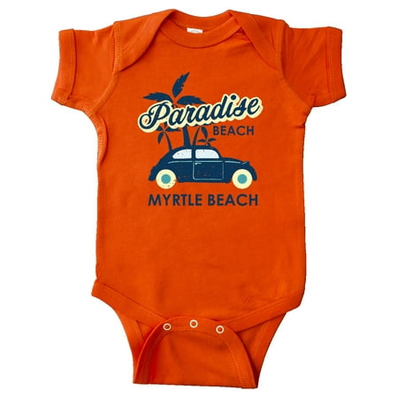 

Inktastic Paradise Beach in Myrtle Beach with Palm Trees and Car Gift Baby Boy or Baby Girl Bodysuit