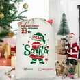 thumbnail image 3 of Christmas Gift Bag, Large Canvas Drawstring Bag, Reusable Holiday Gift Storage Tote with Festive Santa Claus Design, Durable Thickened Fabric, Portable Handle, Eco-Friendly and Spacious, 3 of 6