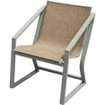 thumbnail image 5 of Mod Furniture Asbury 3-Piece Modern Outdoor Bistro Chat Set with Two Sling Side Chairs and Glass Top Side Table - ASBURY3PC-TAN, 5 of 8