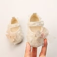 thumbnail image 4 of Michellecmm Baby Girl Bow Flats Shoes Infant Petal Walker Crib Shoes for Party, Festival, Baby Shower, 4 of 7