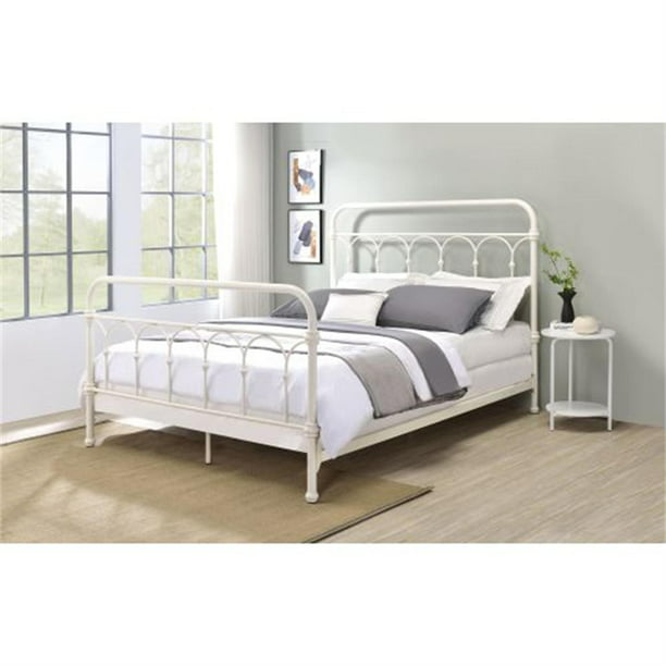 Jins Vico Citron Queen Bed White, King Size Headboard With Storage And Usb Ports In Taiwan