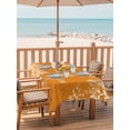thumbnail image 2 of Outdoor Tablecloths with Umbrella Hole & Zipper, Burnt Orange Botanical 60 x102 Inch Rectangle Tablecloths, Farmhouse Laugh Love Leaves Waterproof Table Cloth, Patio/Pool/Picnic Table Covers, 2 of 8