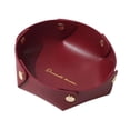 thumbnail image 3 of Key Dish Bowl for Men, Entryway Catchall Holder Bedside Table Valet Tray for Pocket Stuff, PU Leather Nightstand Organizer for Wallet/ Watch/ Rings Red, 3 of 8